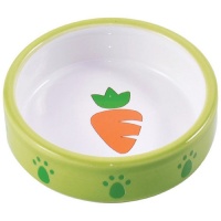 Купить керамикарт миска керамическая для грызунов зеленая с морковью. 