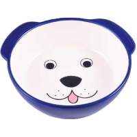 Купить керамикарт миска керамическая для собак мордочка собаки синяя 180 мл. 