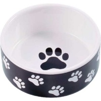 Купить керамикарт миска керамическая для собак черная с лапками 420 мл (211024). 