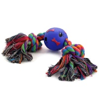 Купить «игрушка» д\собак веревка цветная 2 узла и мяч, 12. 