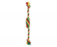 Купить «игрушка» сарделька канатная средняя цвет (белый) doglike dental knot. 