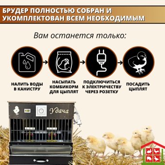 Купить брудер для цыплят удача мини 1 ярус (бр-у-м).