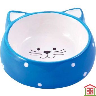 Купить керамикарт миска керамическая для кошек мордочка кошки 250мл глубокая.