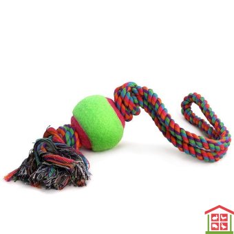 Купить "игрушка" д\собак веревка с петлей с 2-мя узлами и мяч d65\450*80мм триол.